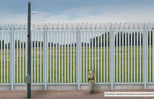 Так будет выглядеть забор на границе / twitter.com/Straz_Graniczna​
