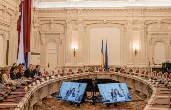 Во время встречи в парламенте Румынии / twitter.com/Tsihanouskaya
