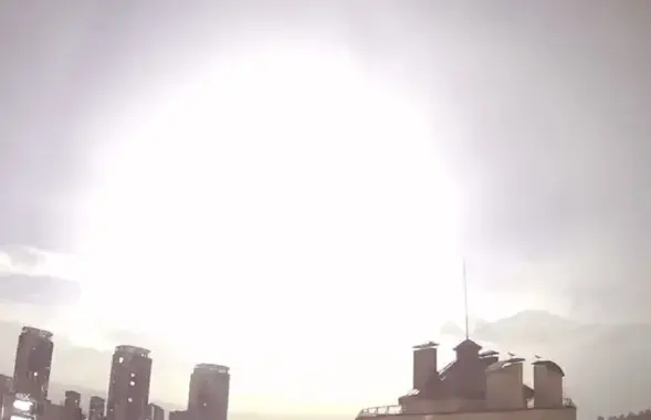 Вспышка над Киевом, 19 апреля 2023 года / Скриншот с видео
