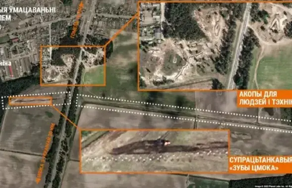 Оборонительная линия в 20 километрах от украинской границы / svaboda.org
