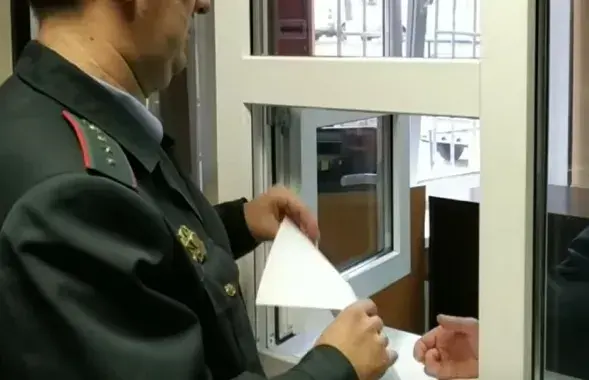 В оршанской милиции / Скриншот с видео
