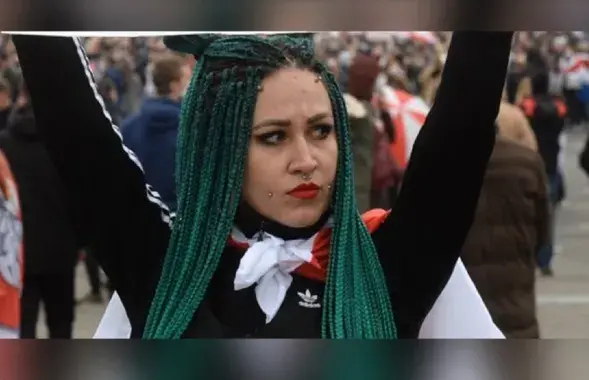 Во время акции протеста в Минске в 2020-м / Скриншот из видео

