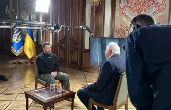 Владимир Зеленский во время интервью / bbc.com
