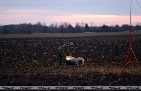 Ракета, якая ўпала ў Беларусі / БЕЛТА
