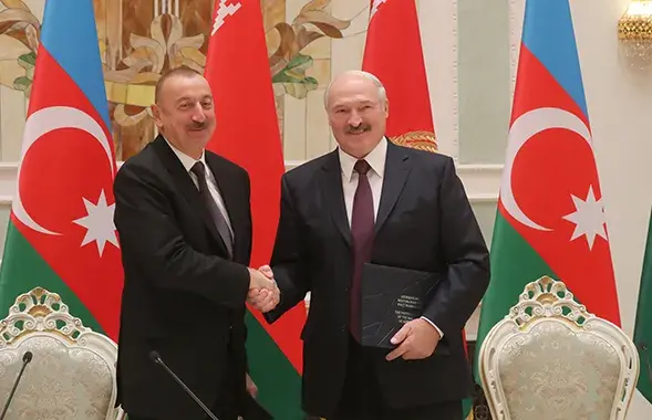 Azerbaijan President Ilham Aliyev and Belarus President Aliaksandr Lukashenka. Photo: president.gov.by