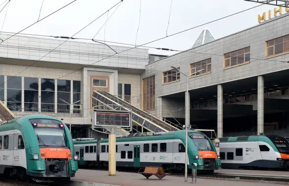 Чыгуначны вакзал у Мінску /&nbsp;@belrw_official
