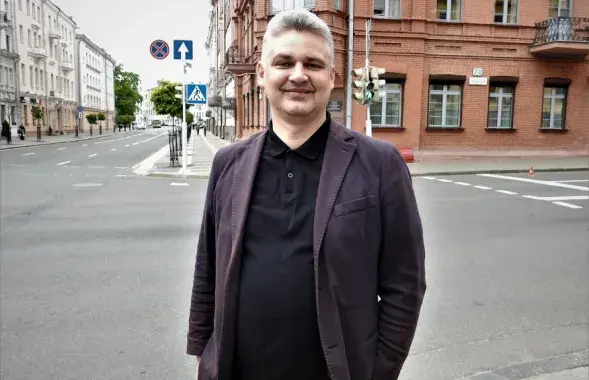 Лидер Движения &quot;За Свободу!&quot; Юрий Губаревич на улице Карла Маркса в Минске