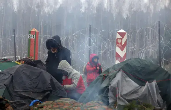 Мигранты на белорусско-польской границе в ноября 2021 года / gpk.gov.by
