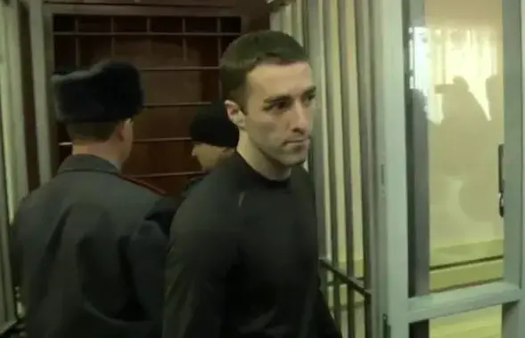 Photo: Jolan Viaud released in a courtroom. Screenshot from Radio Svaboda&#39;s video stream.