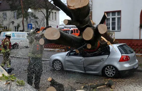 На фото: последствия урагана &quot;Герварт&quot; в Европе. Фото: Reuters.