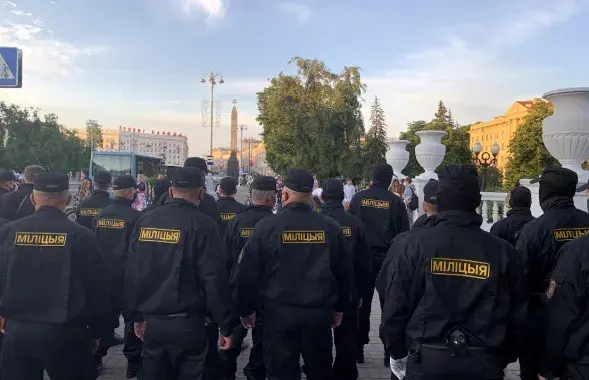 Силовики на протестах в Минске в 2020 году / Еврорадио