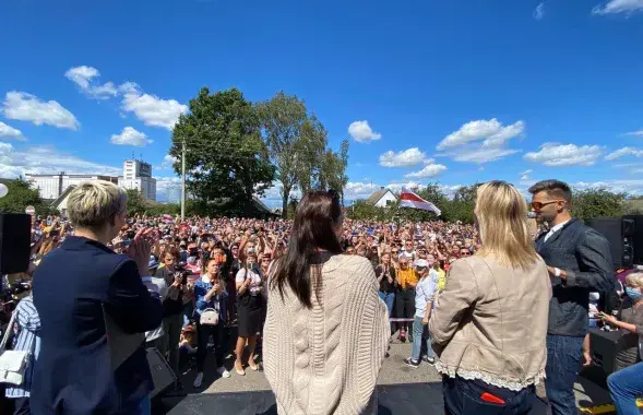 Пикет Тихановской в Глубоком / t.me/pulpervoi​