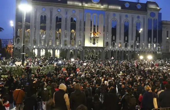 Протестующие возле грузинского парламента / ria.ru
