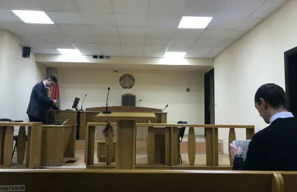 Photo from the courtroom by Anastasiya Boika/Euroradio 