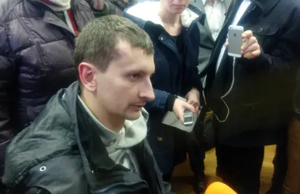 Andrei Kozel prior to the hearing in a Minsk court on 19 February. Image: Euroradio