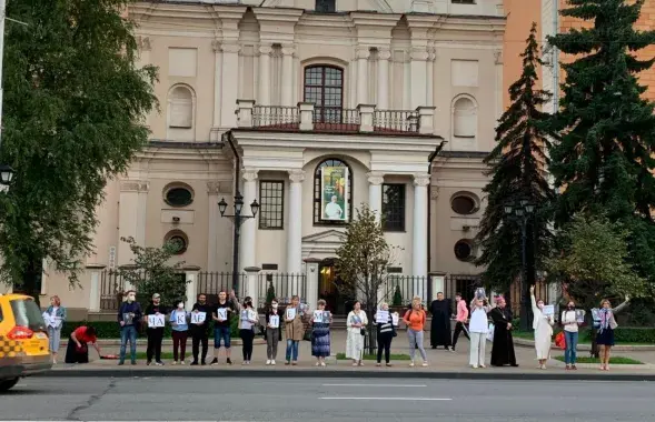 Католики на площади Свободы в Минске / Еврорадио​