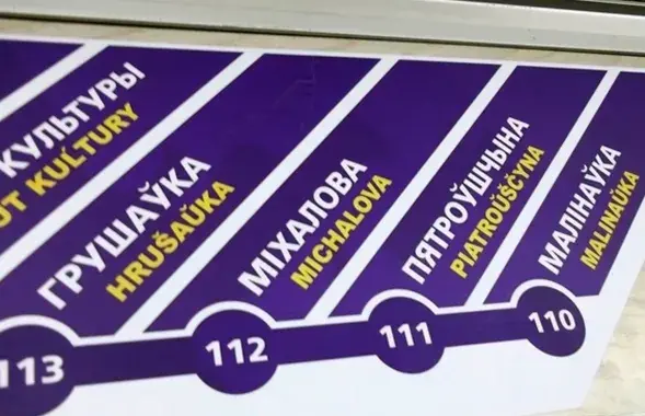 Названия метро на белорусской латинице / adukar.com
