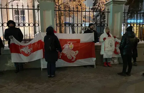 Акция в Москве в поддержку Беларуси / Еврорадио​