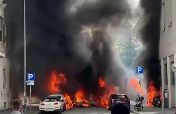 Взрыв и пожар в Милане / lacnews24.it
