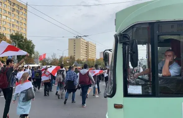 Акция протеста в Минске, октябрь 2020-го / Еврорадио​