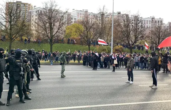 Марш против террора в Минске 1 ноября 2020 года / Еврорадио