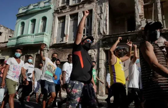 Пратэст на Кубе 11 ліпеня / Reuters