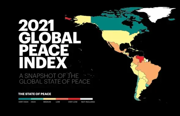 Беларусь апусцілася ў рэйтынгу міралюбнасці на 19 радкоў /&nbsp;economicsandpeace.org