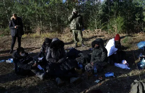 Мігранты, затрыманыя на польска-беларускай мяжы / Reuters​