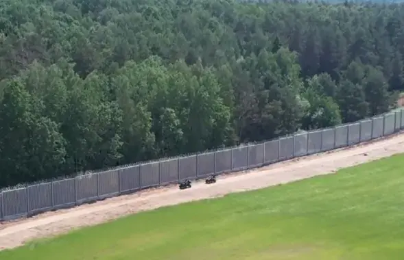 Забор на польско-белорусской границе / скрин с видео польских пограничников