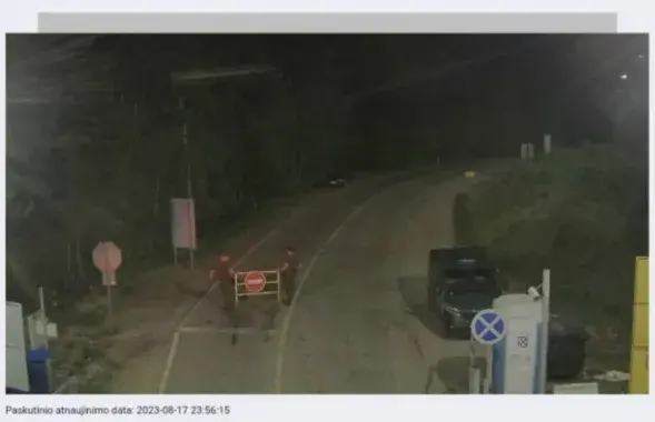 Закрытие пограничного перехода Шумскас — Лоша / кадр из онлайн-трансляции