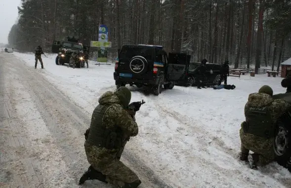 Украинские силовики на учениях возле границы с Беларусью / dpsu.gov.ua​