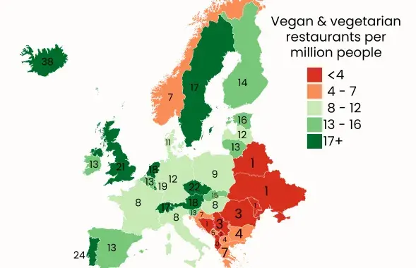 У Беларусі працуе крыху больш за адно веганскае кафэ на мільён чалавек&nbsp; /&nbsp;dailymint.co