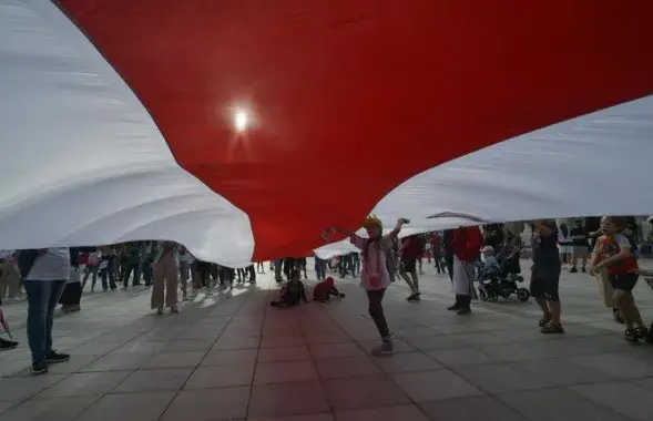 Акция солидарности белорусов в Вильнюсе / "Новы Час"