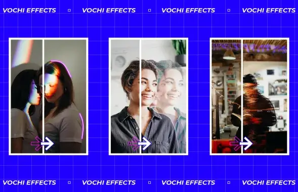 Наложение эффектов в Vochi