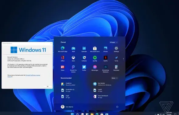 Новая сістэма&nbsp;Windows 11