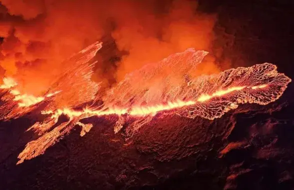 Вывяржэнне вулкана ў Ісландыі