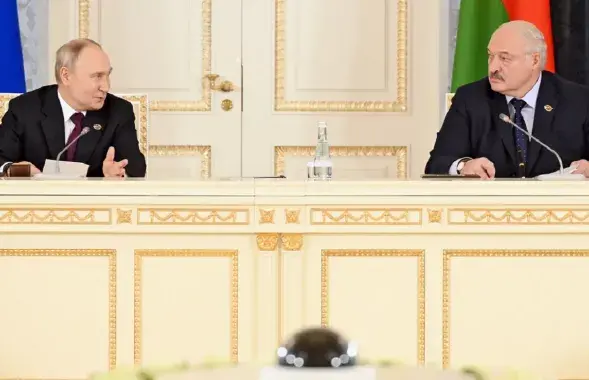 Владимир Путин и Александр Лукашенко в Санкт-Петербурге