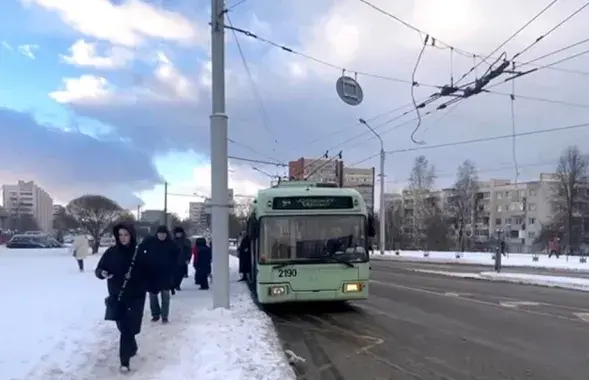 У Мінску спыняліся тралейбусы (ілюстрацыйнае фота)