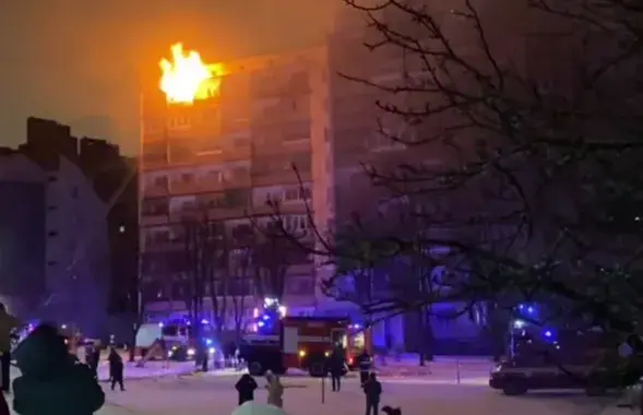 Пожар в общежитии в Минске&nbsp;
