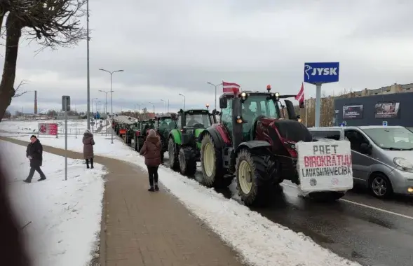 Протест фермеров в Латвии
