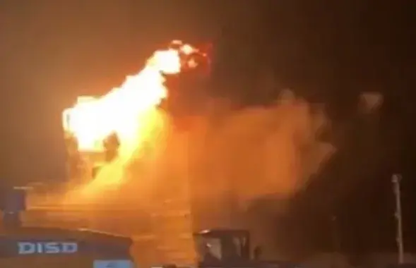 Пажар на НПЗ у Краснадарскім краі
