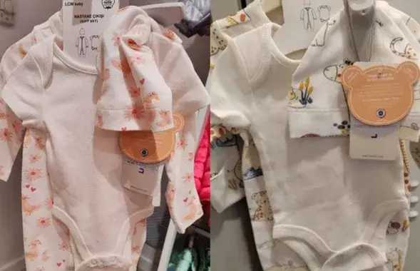 Одежда для младенцев имеет швы внутри, а они должны быть снаружи
