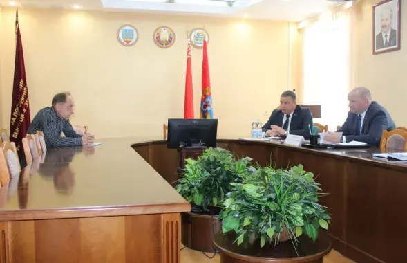 Во время встречи в Любани
