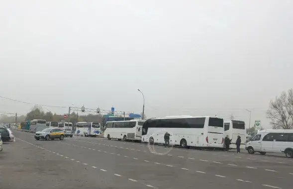 Очереди на границе Беларуси и Польши 26 октября 