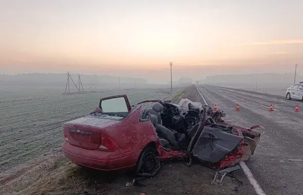 На месте аварии
