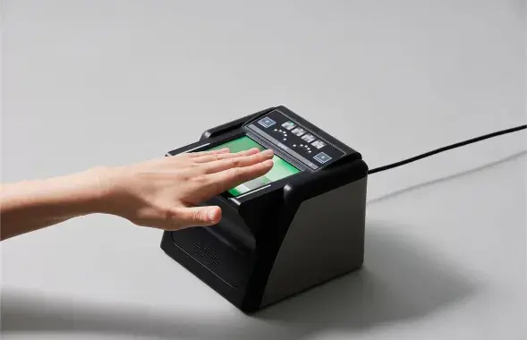 Сканирование отпечатков пальцев, иллюстративное фото
