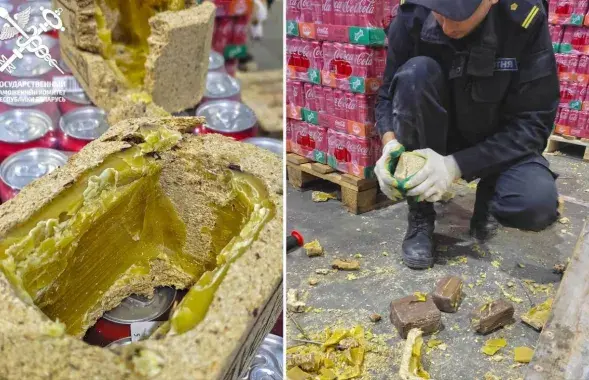 Наркотыкі ў паддонах
