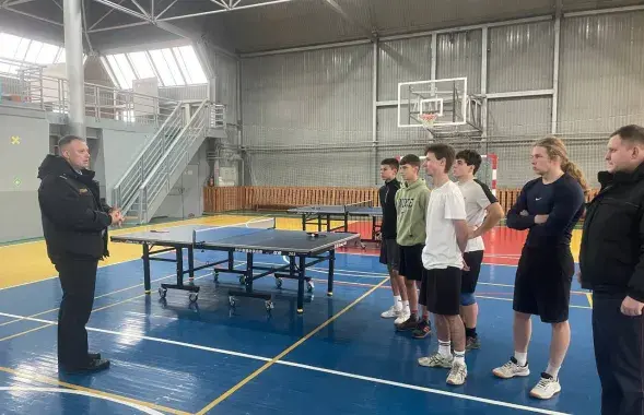 Міліцыянты і спартоўцы ў Нясвіжы
