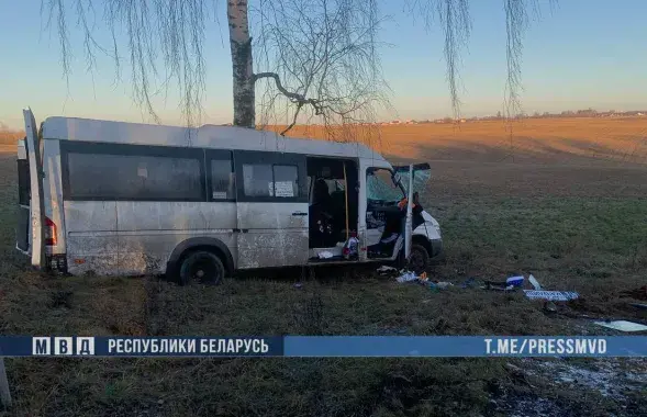 Автоавария под Минском с участием маршрутного такси
