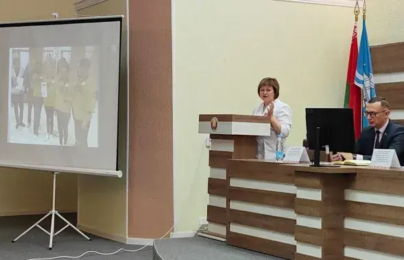 На собрании в ЦРБ в Березе
